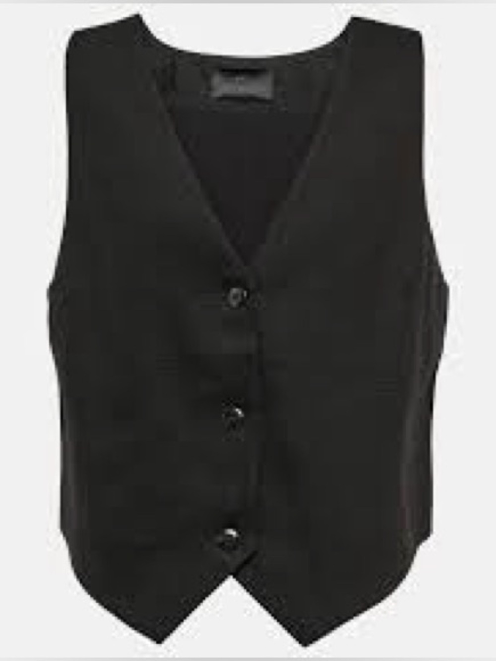 SIR Classic Black V-Neck Linen blend Button Vest